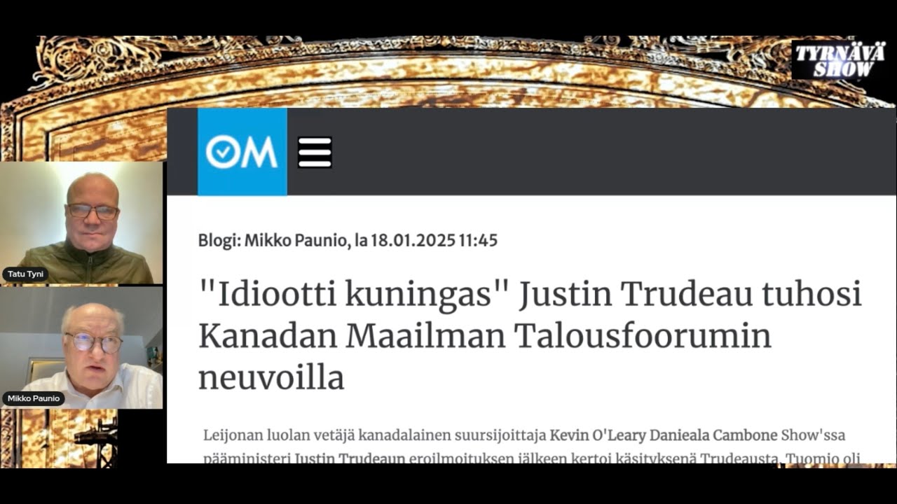 Tatu Tyni ja Mikko Paunio: Trudeau tuhosi Kanadan