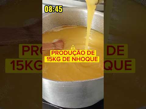 PRODUÇÃO DE 15KG DE NHOQUE! #nhoque #shorts
