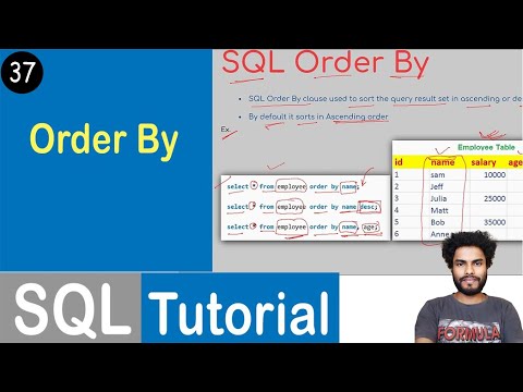 #37 Order By Clause in SQL | SQL Tutorial