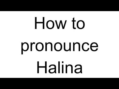 How to Pronounce Halina (Polish)