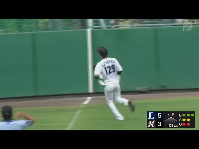 【ファーム】観客も拍手!! マリーンズ・勝又琉偉 外野まで背走してナイスキャッチ!!  2023年7月15日 千葉ロッテマリーンズ 対 埼玉西武ライオンズ