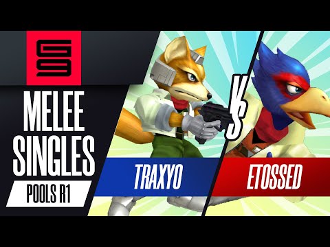 Traxyo (Fox) vs ETossed (Falco) - Melee Singles Pools Winners Round 1  - Genesis 9