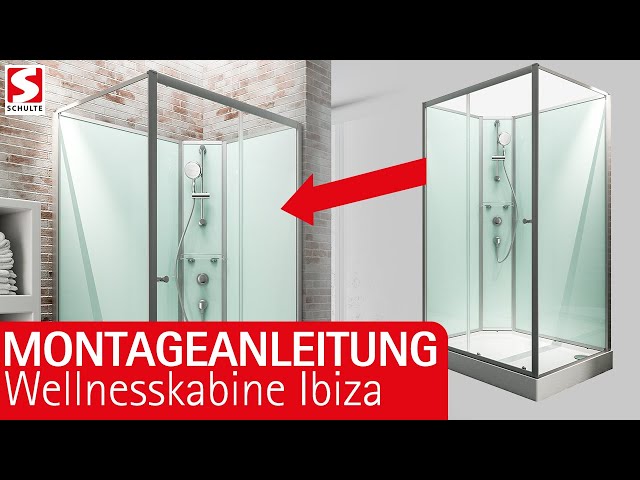 Video teaser per Montage der Wellnessduschkabine Ibiza von Schulte