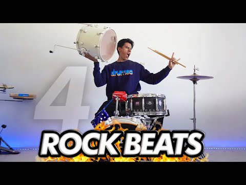 4 EASY Rock Beats | Beginner Drum Lesson #6