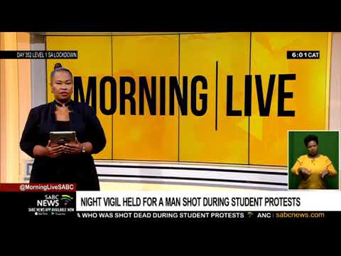 Wits Protest | Night vigil held for a man shot during student protests