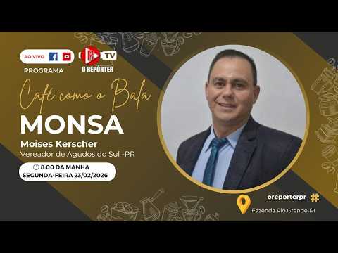 Presidente da Câmara de Agudos do Sul, Monsa  |  Café com o Bala Ao vivo