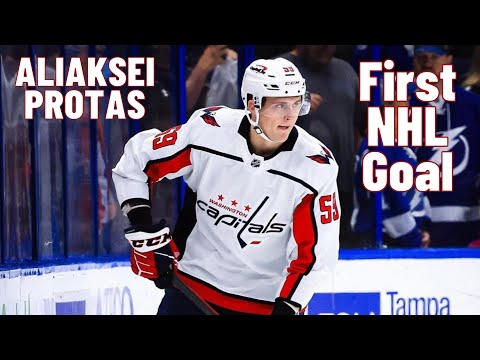 Aliaksei Protas #59 (Washington Capitals) first NHL goal Nov 28, 2021