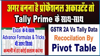 GSTR2A Reconciliation in Pivot Table Excel | How use Pivot Table in Excel for GSTR 2A Reconciliation