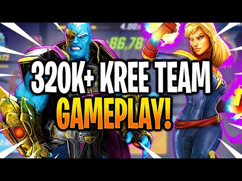 *NEW* 320K+ KREE TEAM GAMEPLAY! - MARVEL Strike Force - MSF