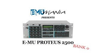 Video thumbnail for E-MU PROTEUS 2500 / PROTEUS POP COLLECTION ROM - BANK 0 PRESET DEMO by EMU Mania