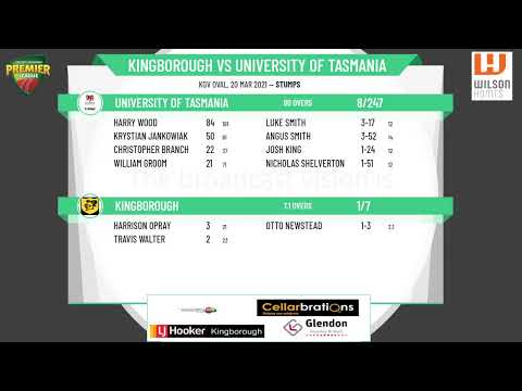CTPL Premier League Boy's Under 17 Semi Final - Kingborough v University of Tasmania Day 1