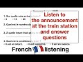 French listening Announcement at the train station