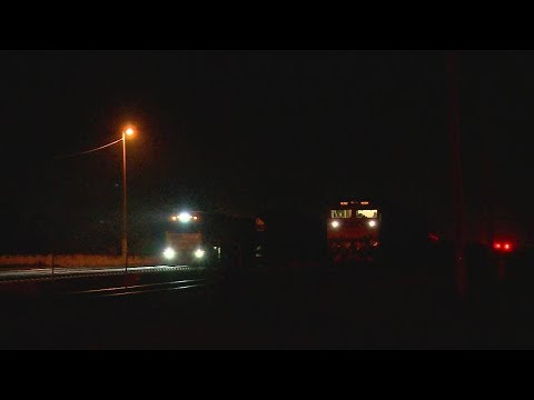 Container Train Late At Night - PoathTV Australian Trains & Railways