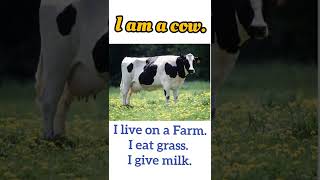 I am a cow.| Know about cow.| Animals.