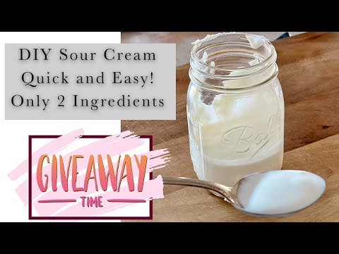 How to Make THICK Homemade Sour Cream in Seconds! Only 2 Ingredients EASY **Giveaway OVER**