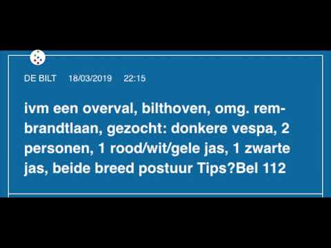 Oog op De Bilt - Woningoverval Bilthoven