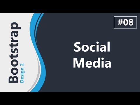 Twitter Bootstrap 3 Design 2 In Arabic #08 - Creating Social Media Section