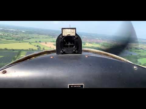 Flying low with Piper Cub Over Sunny UK