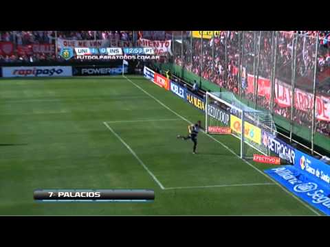 Gol de Sebastián Palacios. Unión 1 Instituto 0.Fecha 34.Primera B Nacional . Fútbol Para Todos