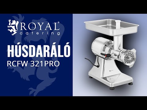 Videó - B-termék Húsdaráló - 220 kg/h - Royal Catering - 900 W