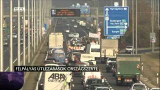 Félpályás útlezárás november 4. - RTL Klub