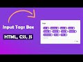 Create Tags Input Box Using HTML & CSS & JavaScript