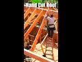 Hand Cut Roof- Setting Common Rafters #shorts