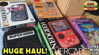 Huge Evercade & Hyper Mega Tech Haul - Latest Carts, SP Case, Mug & Super Pockets!