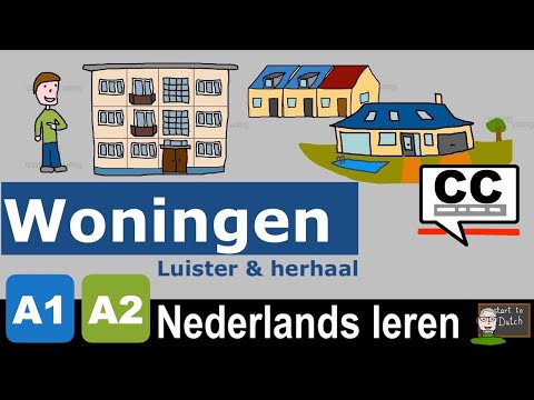 NT2 A2 6.01 Woningen 🏠 huis appartement villa - Nederlands leren #learndutch 1.2 les wonen A1
