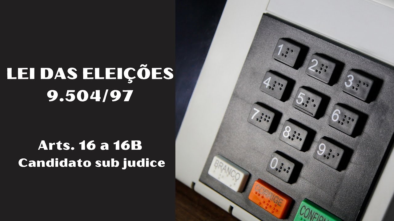 LEI DAS ELEIÇÕES COMENTADA - Art. 16 a art. 16B. Candidatura sub judice.