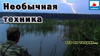 Ловля линя на озере летом ночью