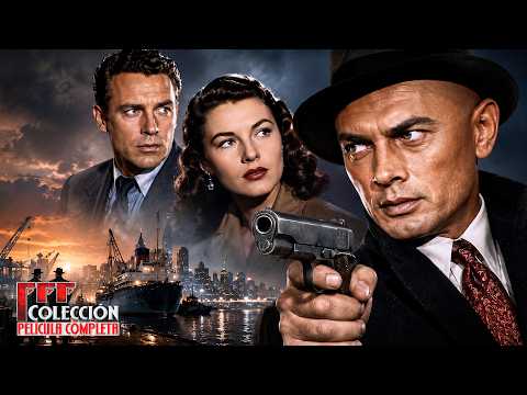 Yul Brynner - PUERTO DE NUEVA YORK (1949) | Cine de Gánsteres | Película Antigua B/N en Español