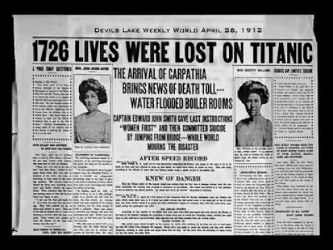 Titanic Newspaper Article: Devils Lake weekly world , April 26, 1912