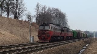 preview picture of video '[LG] 2M62K-1160 with a freight train near Garliava'