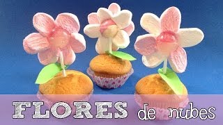 Flores de nubes o malvaviscos | Dulces para fiestas infantiles