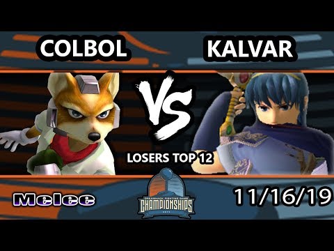 DHATL 2019 SSBM Singles - SS | Colbol (Fox) Vs. Kalvar (Marth) Smash Melee Tournament Losers Top 12