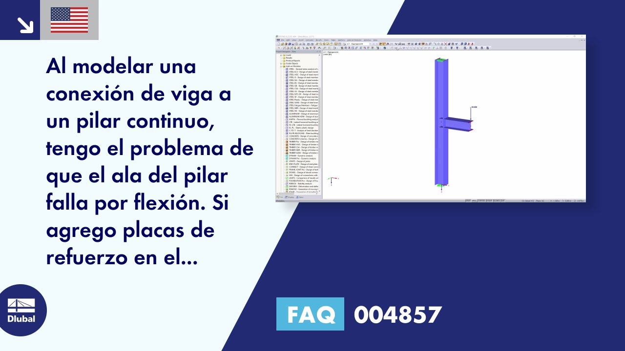 [EN] FAQ 004857 | Al modelar una conexión de viga a un pilar continuo, I ...