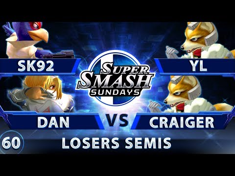 SSS 60 - SK92 & Dansdaman vs. YL & Craiger - SSBM Losers Semis - Smash Melee
