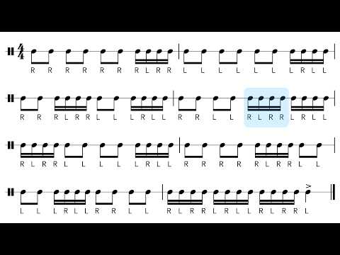 A quick paradiddle warm up – snare drum exercise | 80-180 BPM