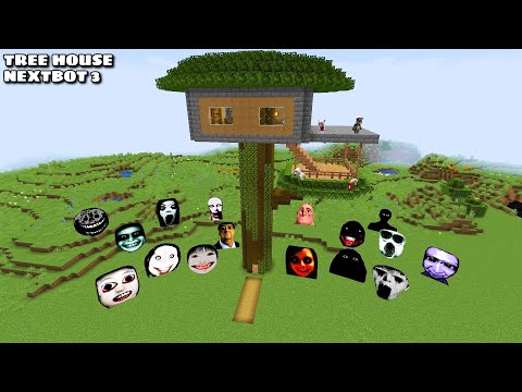 Faviso - SURVIVAL TREE HOUSE PART 3 WITH 100 NEXTBOTS in Minecraft - Gameplay - Coffin Meme