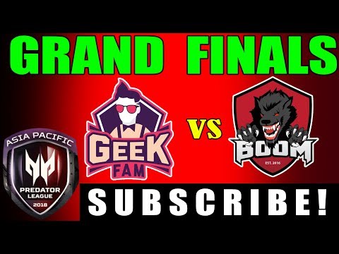 GRAND FINALS Geek Fam VS Boom ID BO3 FULL GAME - Asia Pacific Predator League 2018