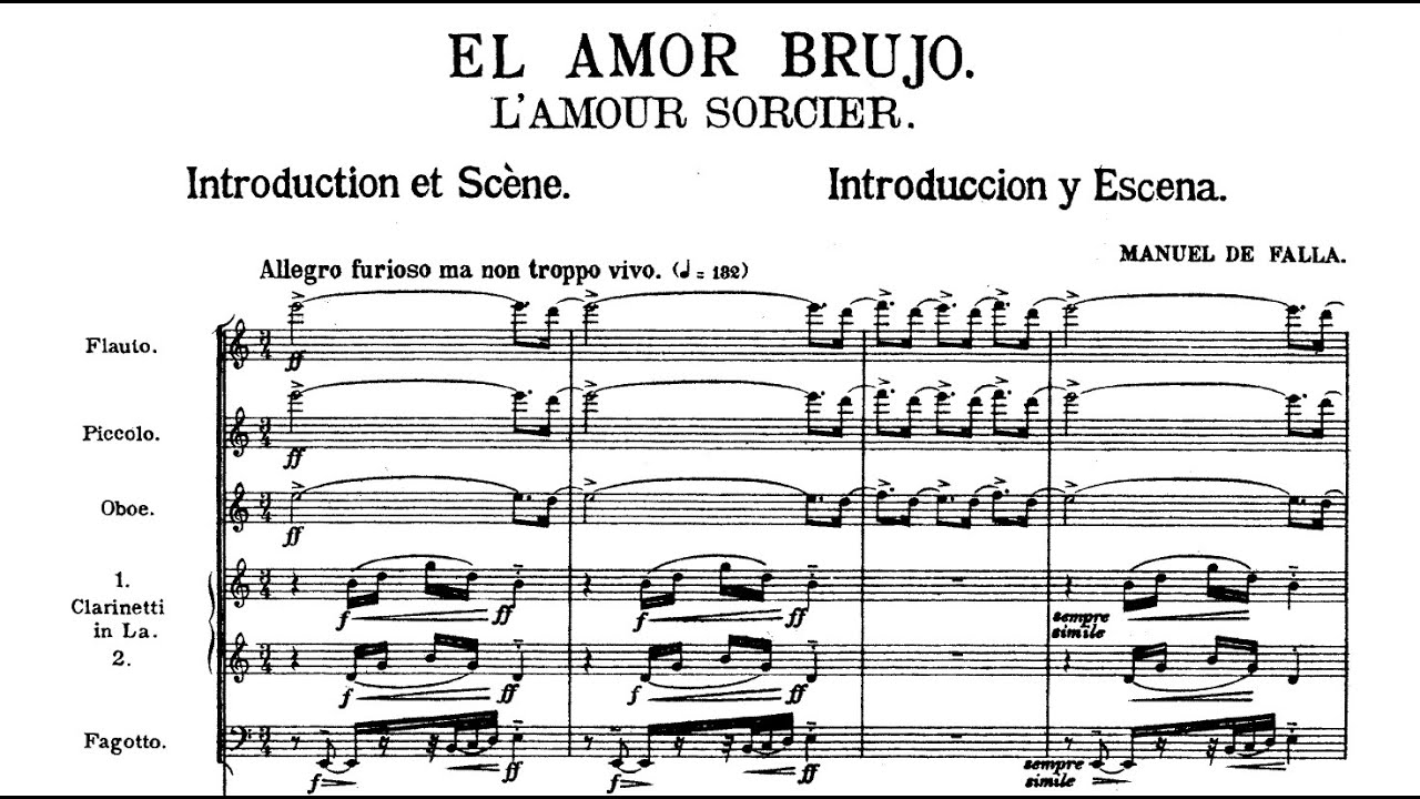 Manuel de Falla - El amor brujo (with Score)