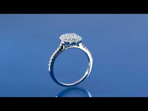 Sparkle away diamond cluster ring 0.66 (ctw) in 14k white gold