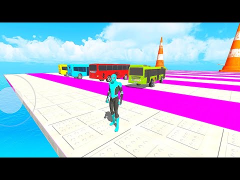 Bus Stunt Racing 3D Simulator - Impossible Bus Mega Ramp Driving - Android iOS GamePlay #07