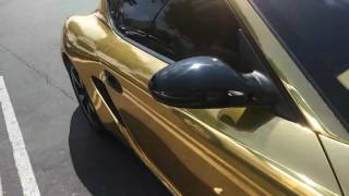 I found a golden porsche