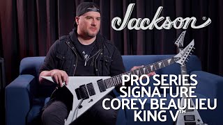 Video thumbnail for Trivium's Corey Beaulieu on His Pro Series Signature King Vs | Jackson Presents | Jackson Guitars by Jackson Guitars