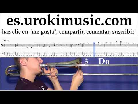 Tutorial de Trombón Jingle Bell Rock Clases Notas Parte#1 um-i927