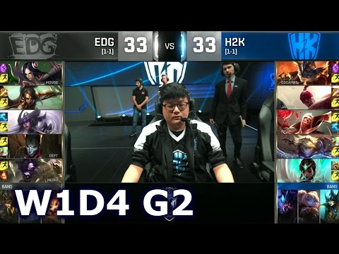 EDG vs H2K - Worlds 2016 W1D4 Group C | LoL S6 World Championship Week 1 Day 4 Edward Gaming vs H2K
