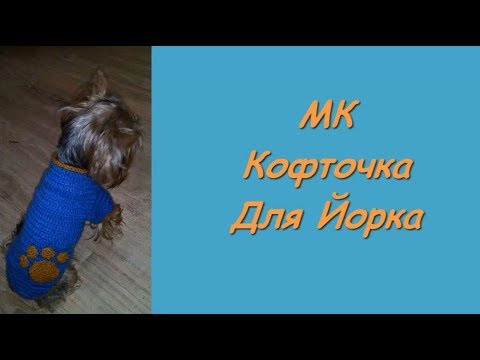 Кофта для Маленькой Собачки. (Для Йорка) Вяжем крючком.