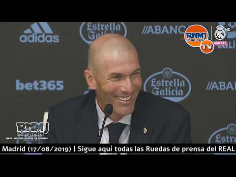 Rueda de prensa de ZIDANE post Celta 1-3 Real Madrid Jornada 01 (17/08/19)